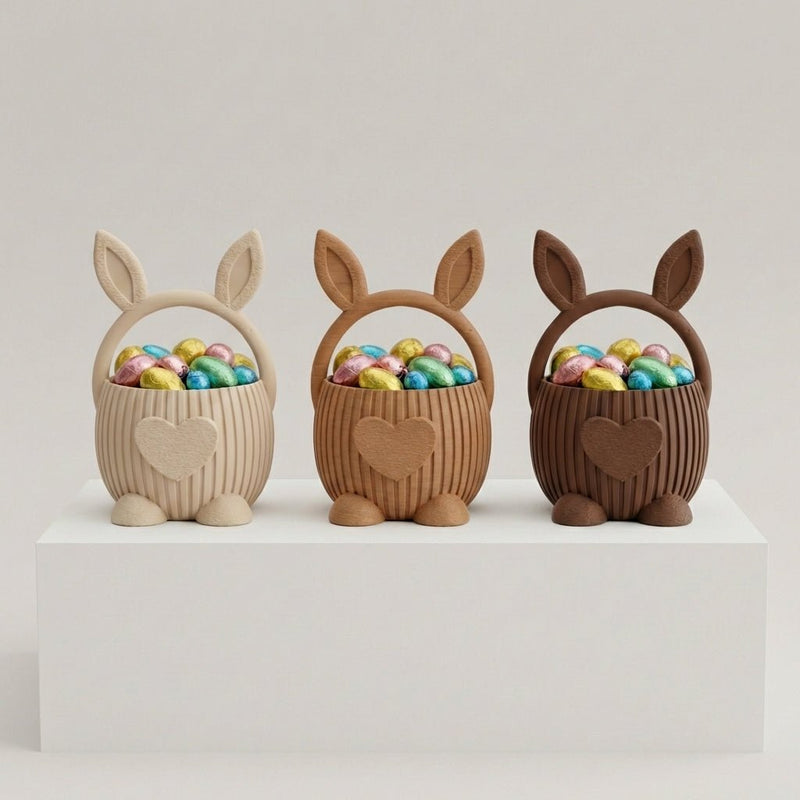 Easter Bunny Basket | Modern Spring Decor | 3D Printed Box | Table Decoration - SMK Studio - 