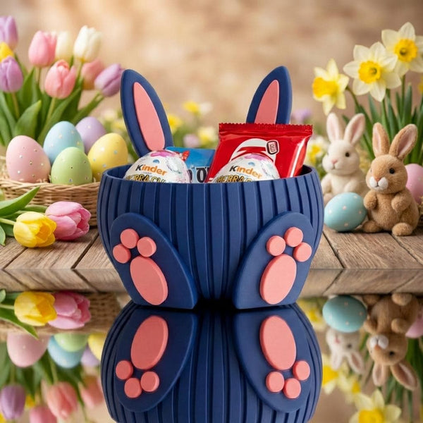 Easter Bunny Bowl | Kids Treat Holder | Egg Hunt Basket | Spring Table Decor - SMK Studio - 