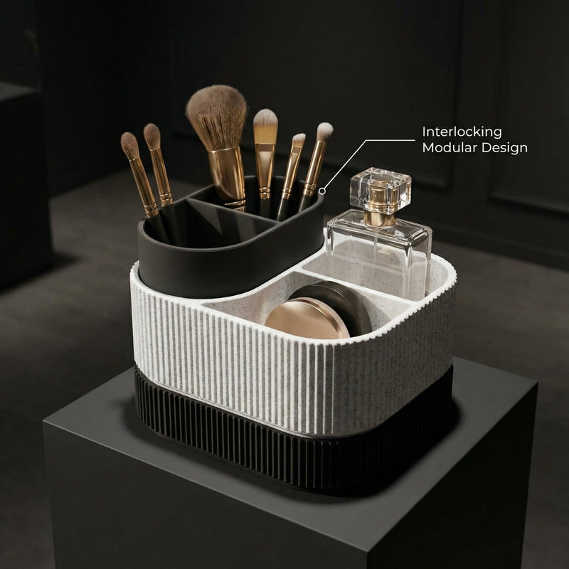 Stackable Makeup Organizer for a Clutter - Free Vanity - SMK Studio - 