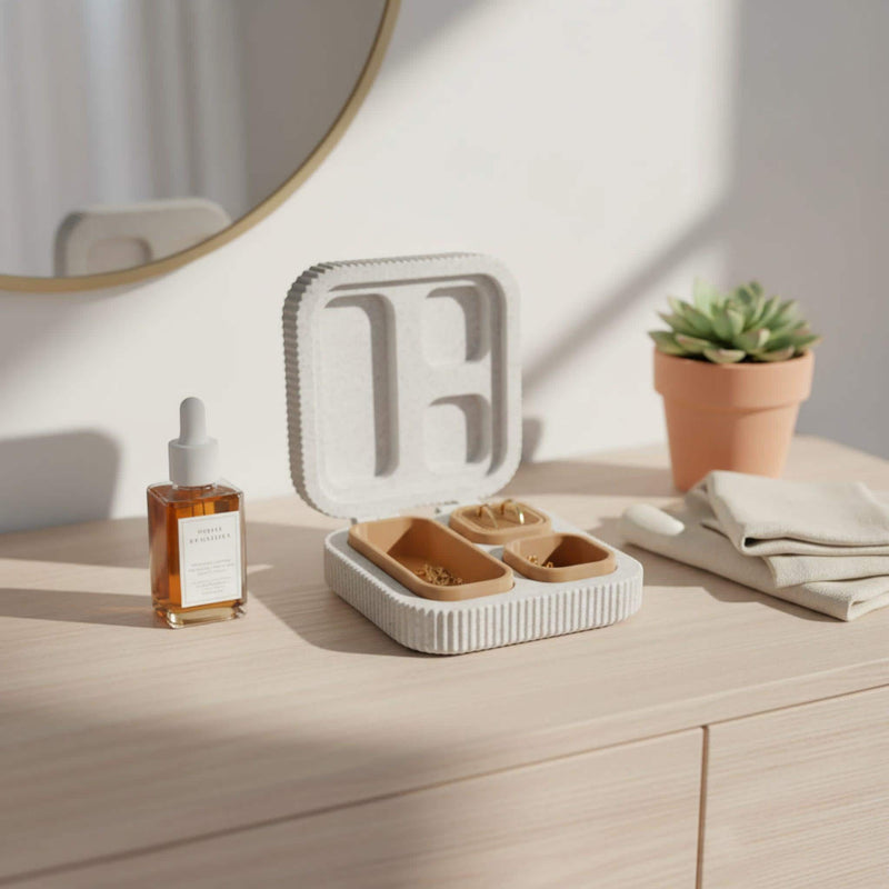 Travel Jewelry Box | Compact Magnetic Organizer | Personalized Name Case | Portable Accessory Storage - SMK Studio - 